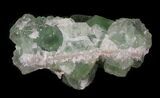 Sea Green, Fluorite on Quartz - China #32490-2